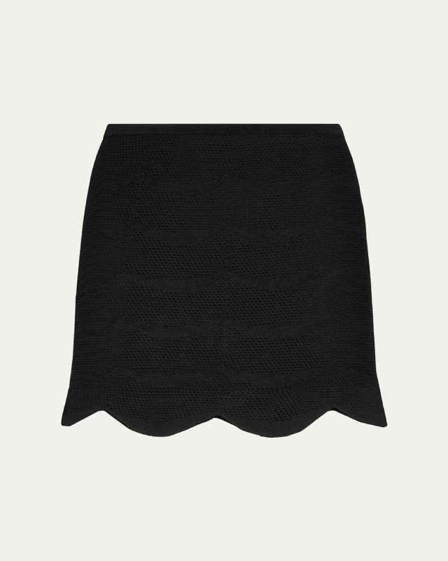 Crescent Mesh Mini Skirt